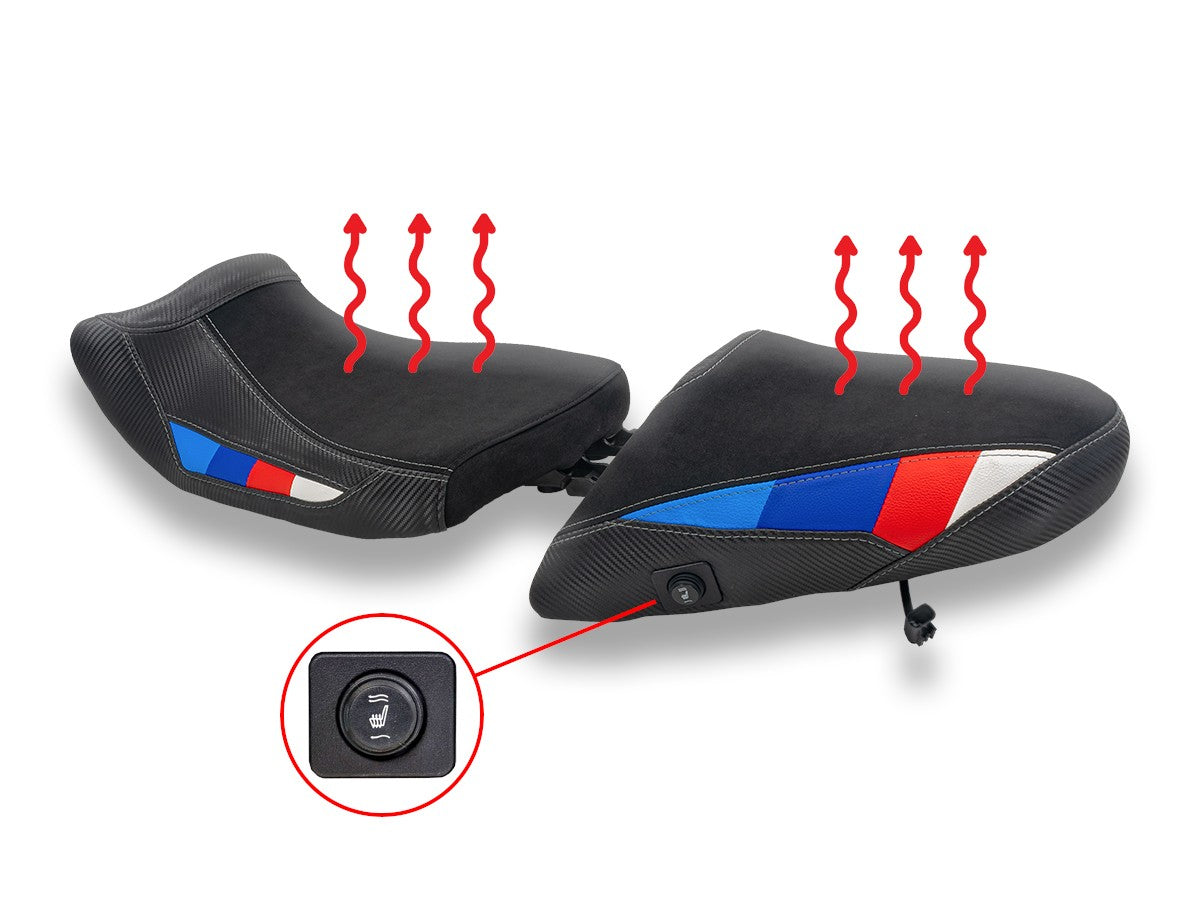 Ducabike DBK SEBR01 BMW R1300GS Lowered Heated Seat Complete Comfort (Rider + Passenger) - Blue