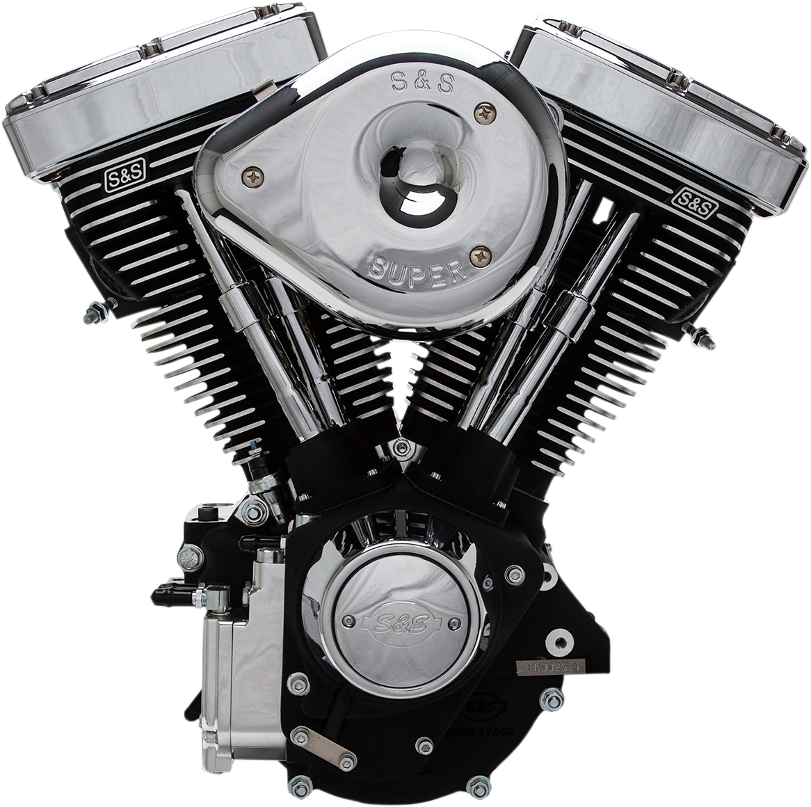 S&S Cycle V80R Series Engine - Black - Custom Chassis | Evolution Big Twin