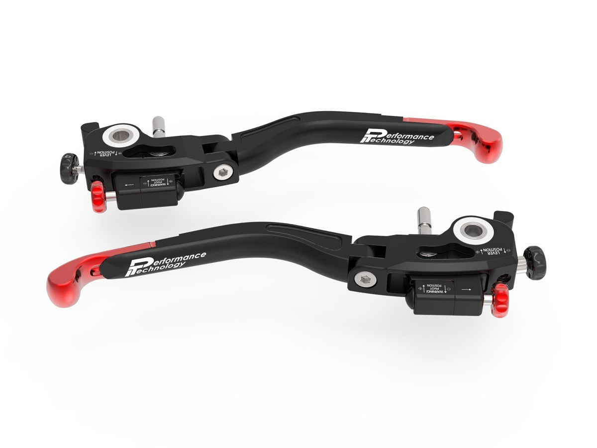 Ducabike DBK L25 Ultimate Brake + Clutch Levers Double Adjustment - BLACK-RED