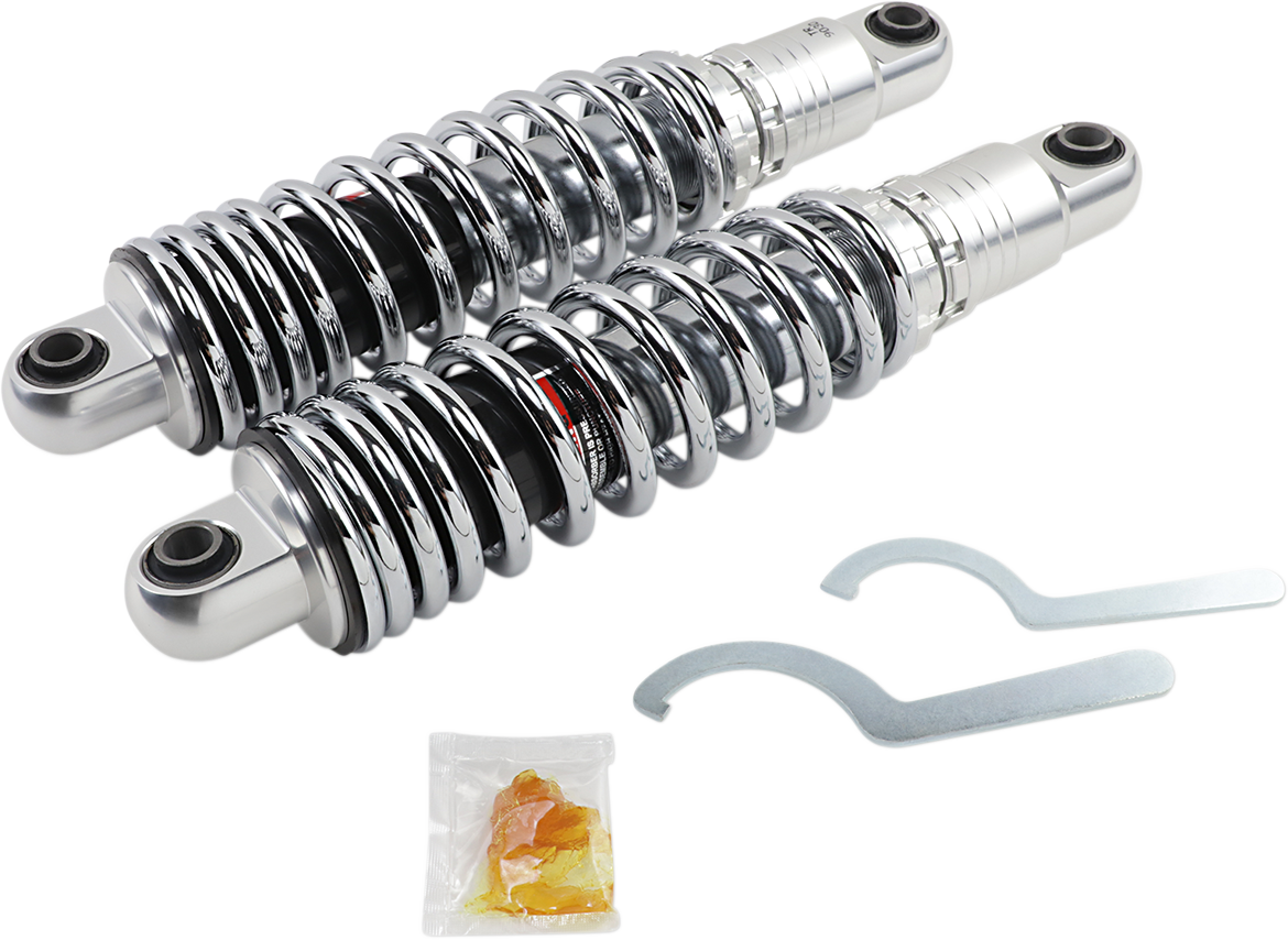 Drag Specialties Shocks Premium Ride-Height Adjustable Shocks - 13" - Heavy Duty - Chrome