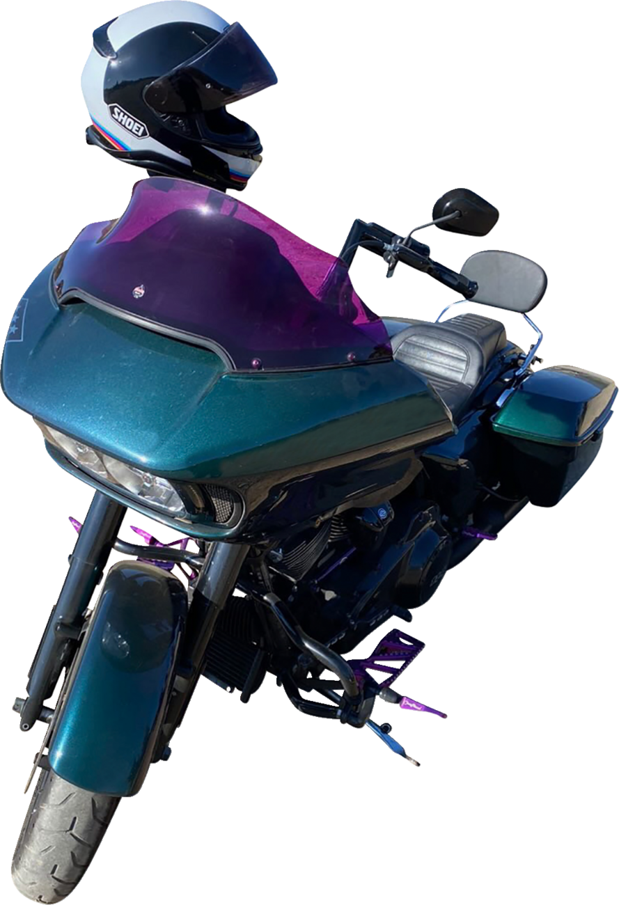 Klock Werks Kolor Flare® Windshield - 9" - Purple - '15-'25 FLTR