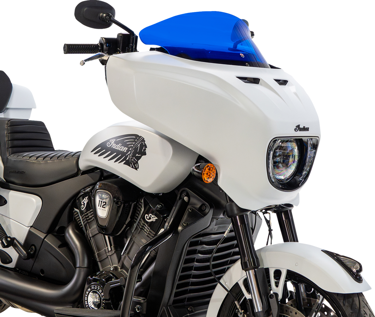 Klock Werks Windshield - 9" - Blue - Chieftain PowerPlus/Roadmaster PowerPlus
