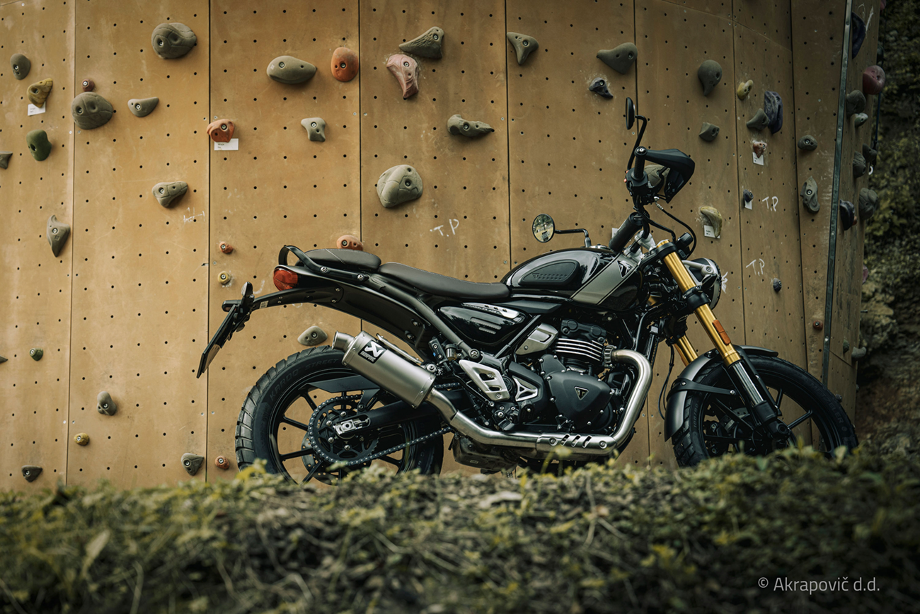 Akrapovic Slip-On Line Muffler - Titanium - Speed/Scrambler 400