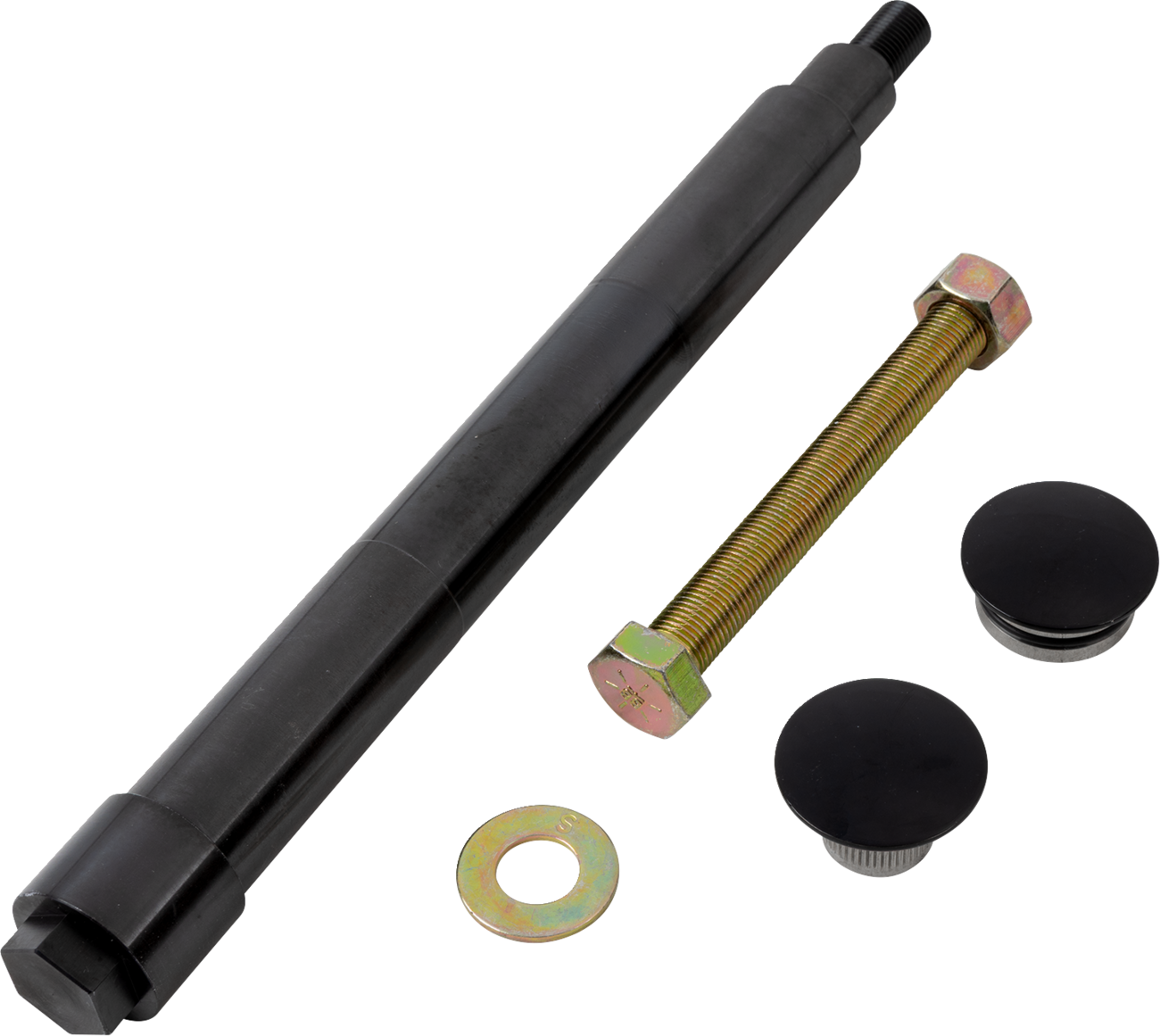 Klock Werks Axle Kit - Flush Mount - Front - Black W/Black End Caps