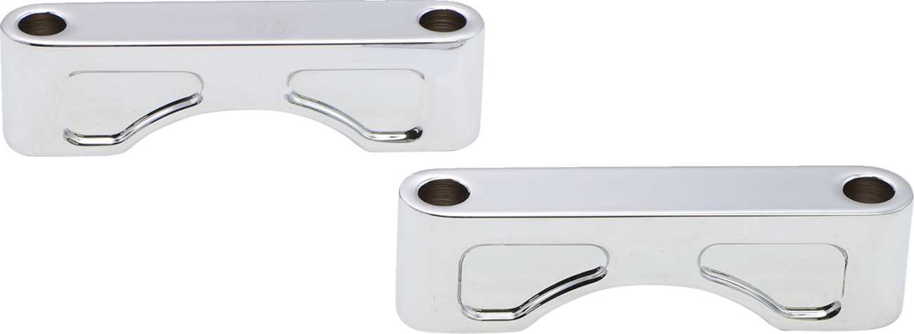 Klock Werks Hugger Front Fender Mounting Blocks - For 21" Wheels - Chrome