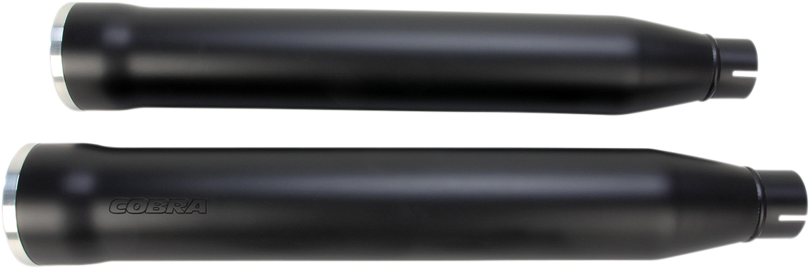 Cobra Slip-On Mufflers With Race Pro Tips - 3" - Black - '07-'17 FXST/B/C, FLSTC/FXCW/C/FXSB/SE