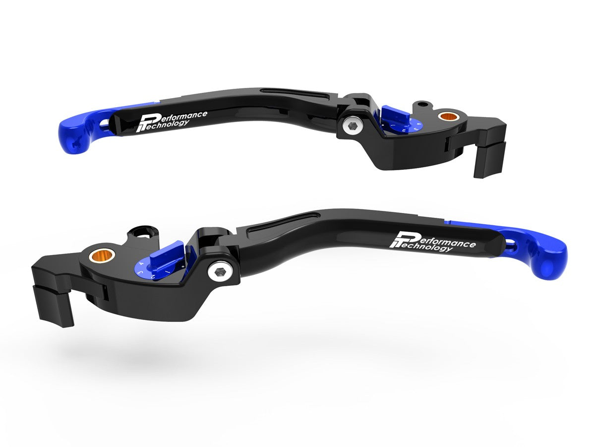 Ducabike DBK LEA18 Mv Agusta Brake / Clutch Adjustable Levers Eco GP 2 - BLACK-BLUE