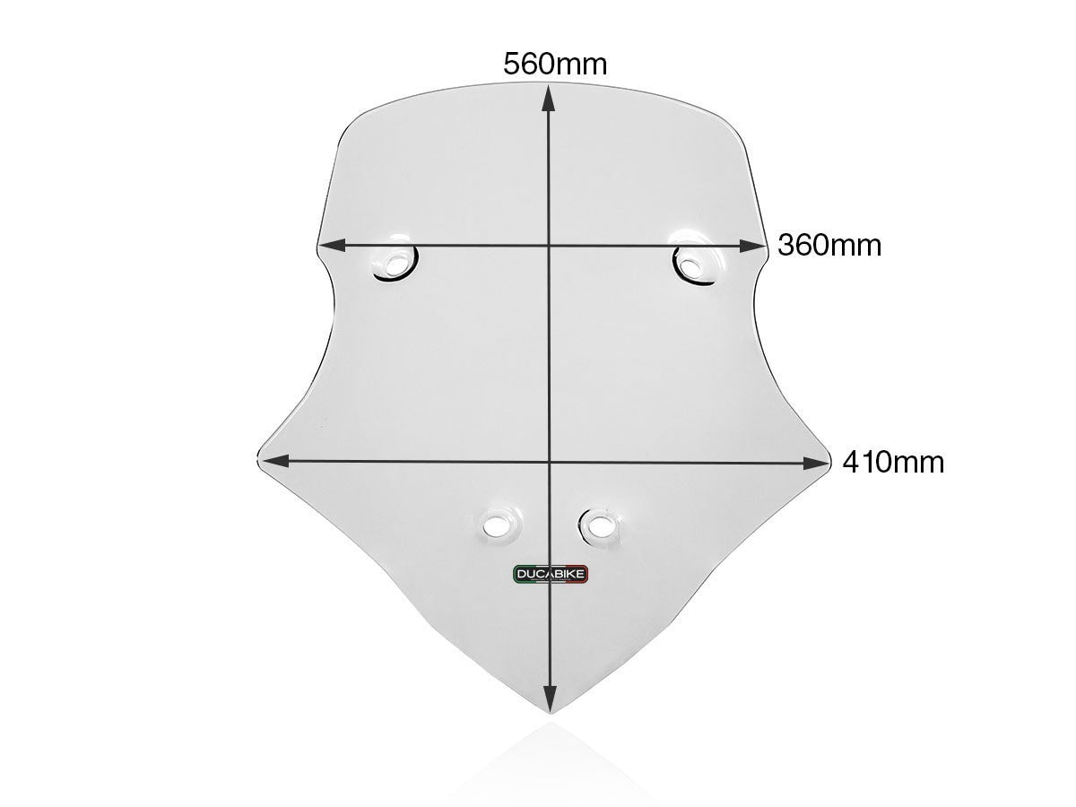 Ducabike DBK CUP15 MTS V4 Touring Windscreen - TRANSPARENT