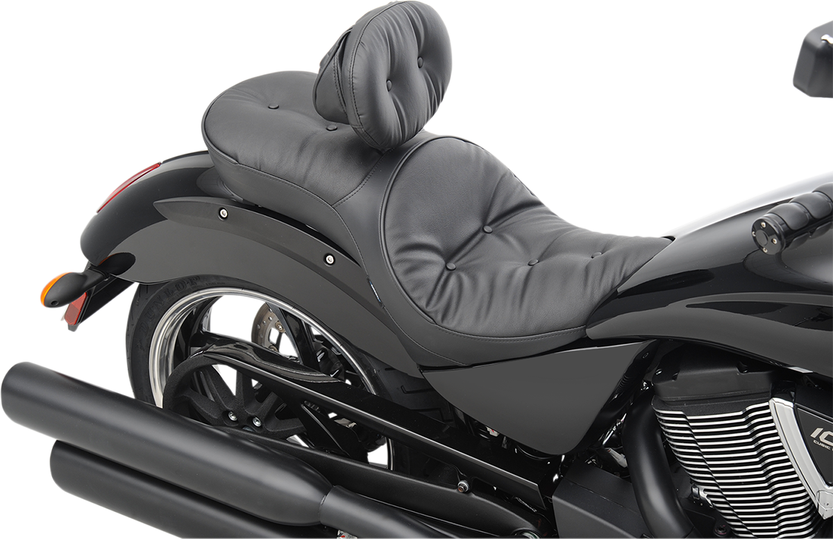Drag Specialties Seats Low Profile Seat - Driver's Backrest Compatible - Pillow - Victory