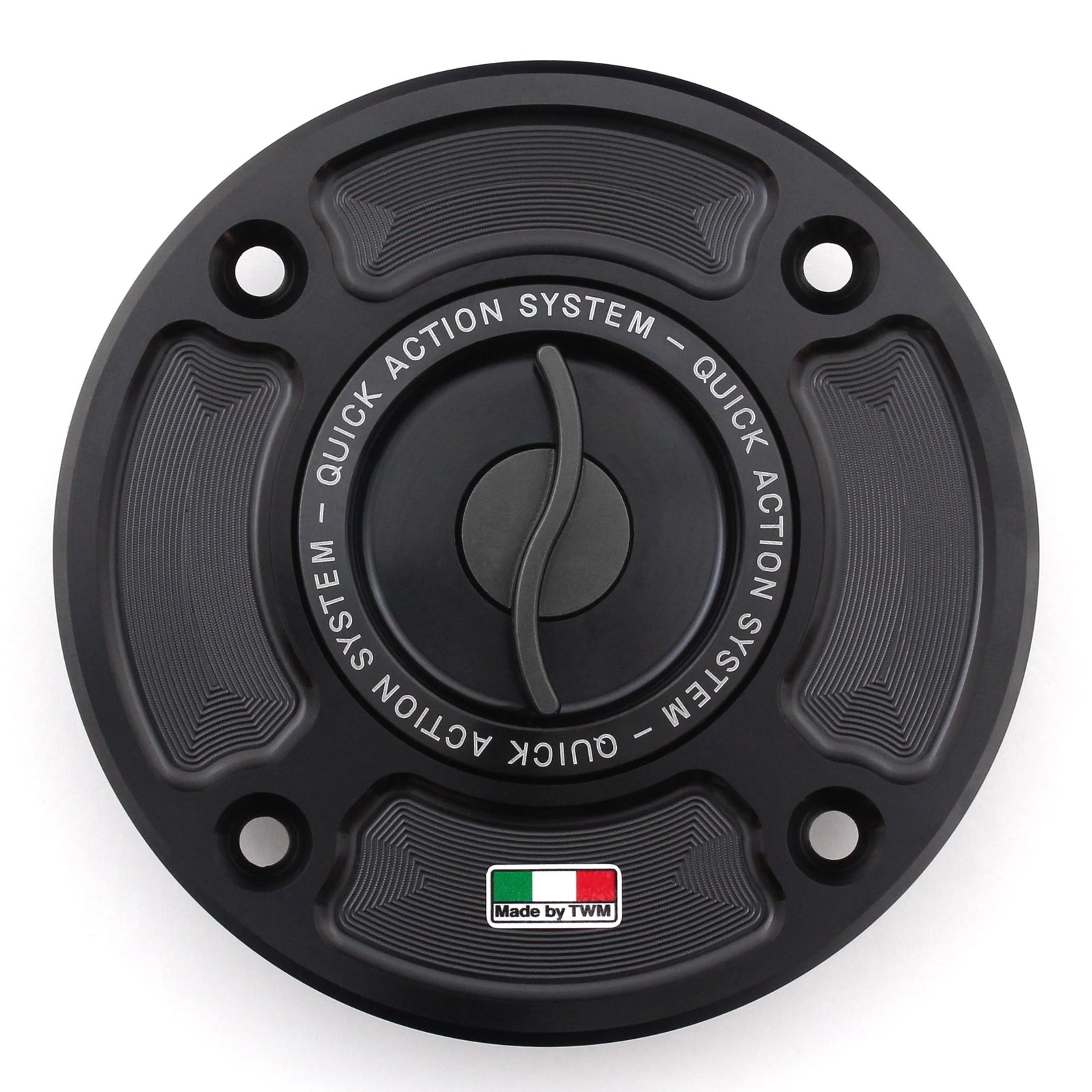 TWM CNC Aluminum Gas Cap / Fuel Cap with Black Center Cap for Suzuki Motorcycles