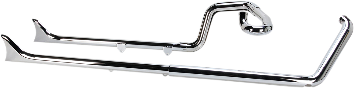 Bassani Xhaust True Duals Exhaust System With Fishtail Mufflers — Without Baffles