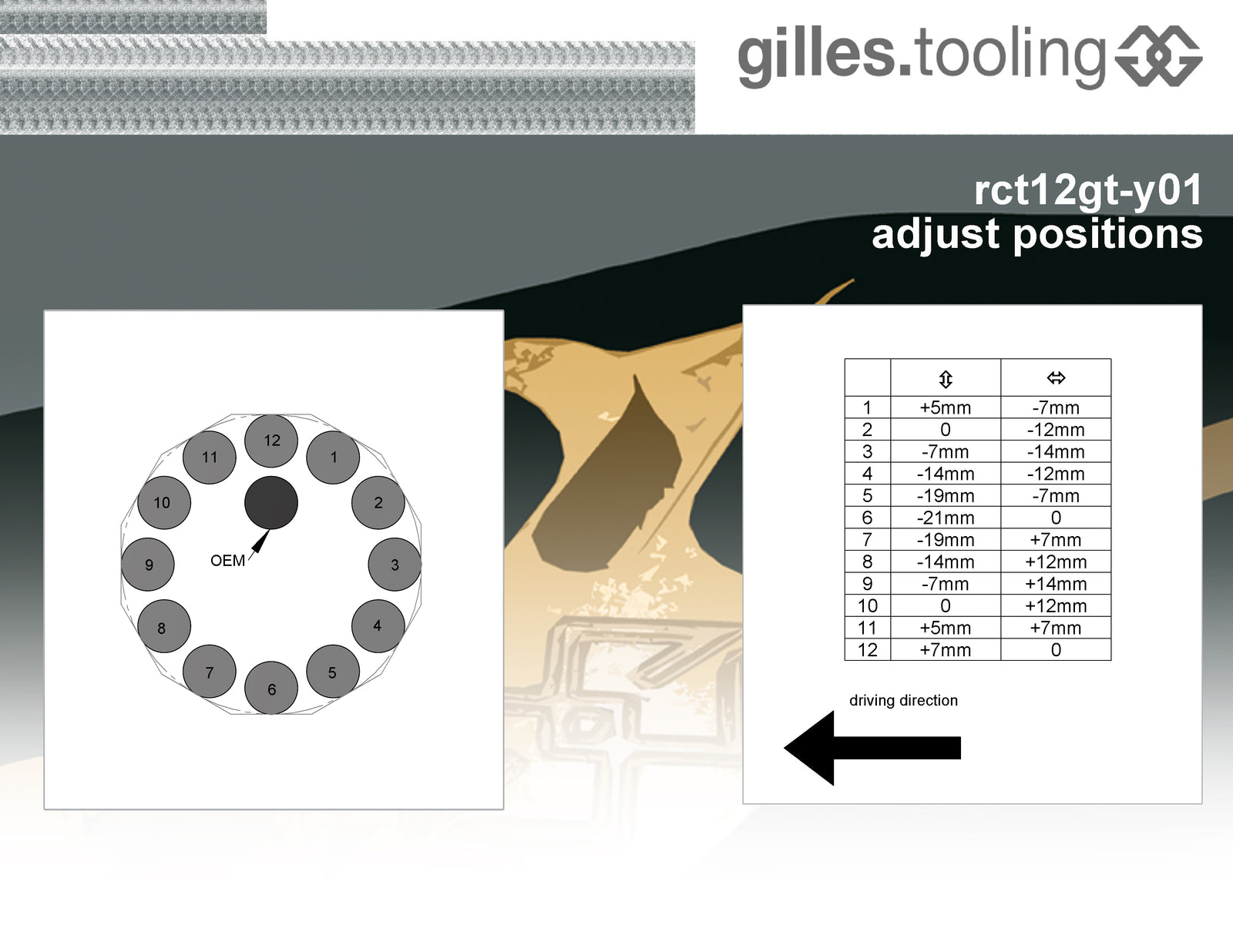 Gilles Tooling Footrest System RCT12GT Y01 Titanium-Silver