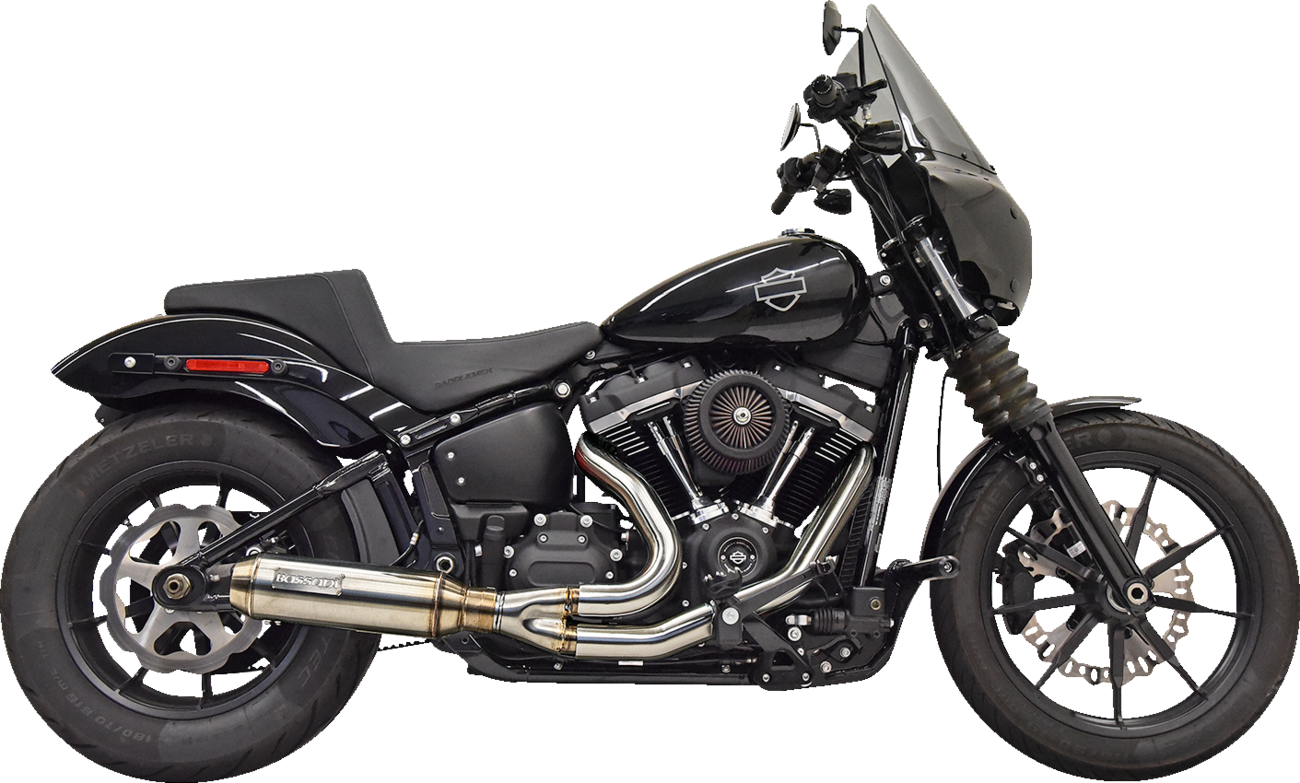 Bassani Xhaust 2-Into-1 Super Bike Exhaust System With 4" Muffler - Stainless Steel