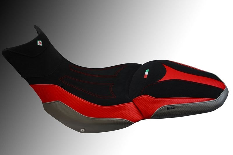 Ducabike DBK Csmtscen MTS Enduro Comfort Seat Cover - BLACK-RED-SILVER