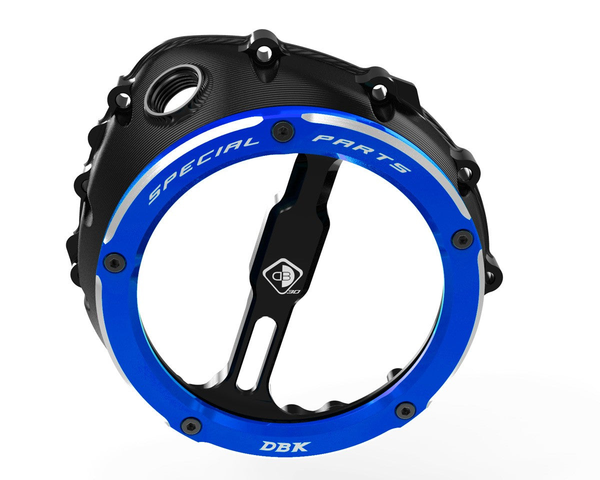 Ducabike DBK Ccdv12 BMW Clear Clutch Cover Oil Bath 3D-EVO - BLACK-BLUE