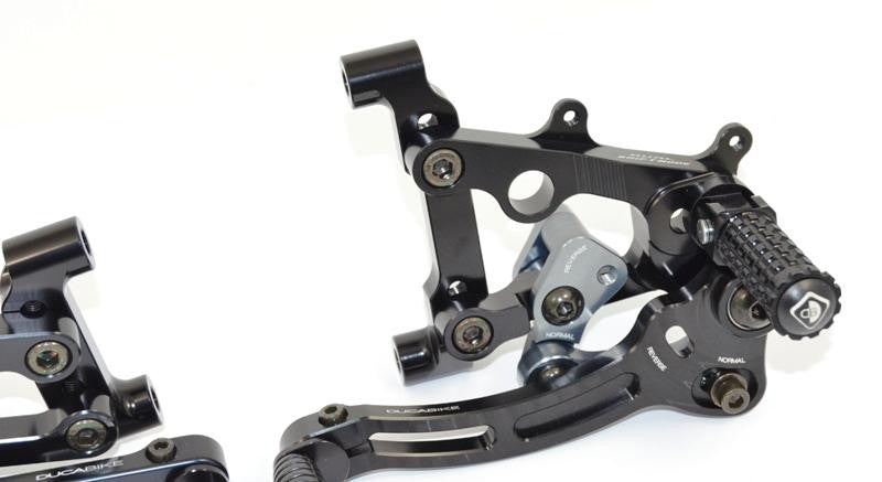 Ducabike DBK PR119903 Adjustable Rearset SBK Panigale - BLACK-BLACK