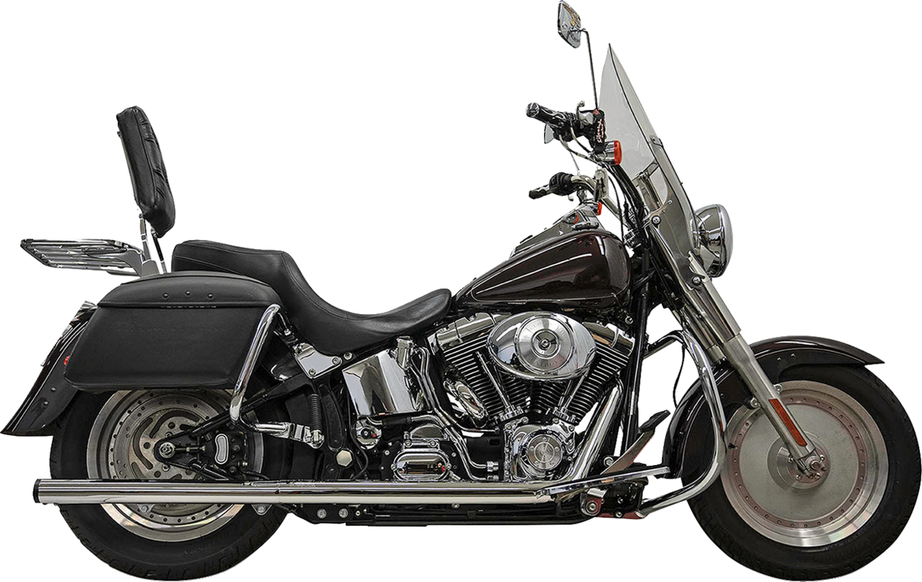 Bassani Xhaust 2-Into-2 True Dual Drag Pipe Exhaust System - Chrome - Twin Cam - Softail