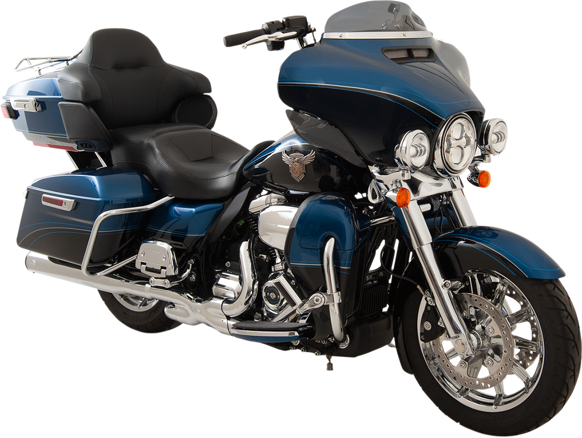 Klock Werks Flare® Windshield - 4" - Dark Smoke - '14-'25 FLH
