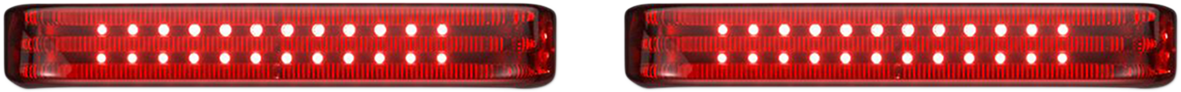 Custom Dynamics Saddlebag LED Lights - Sequential - Chrome/Red