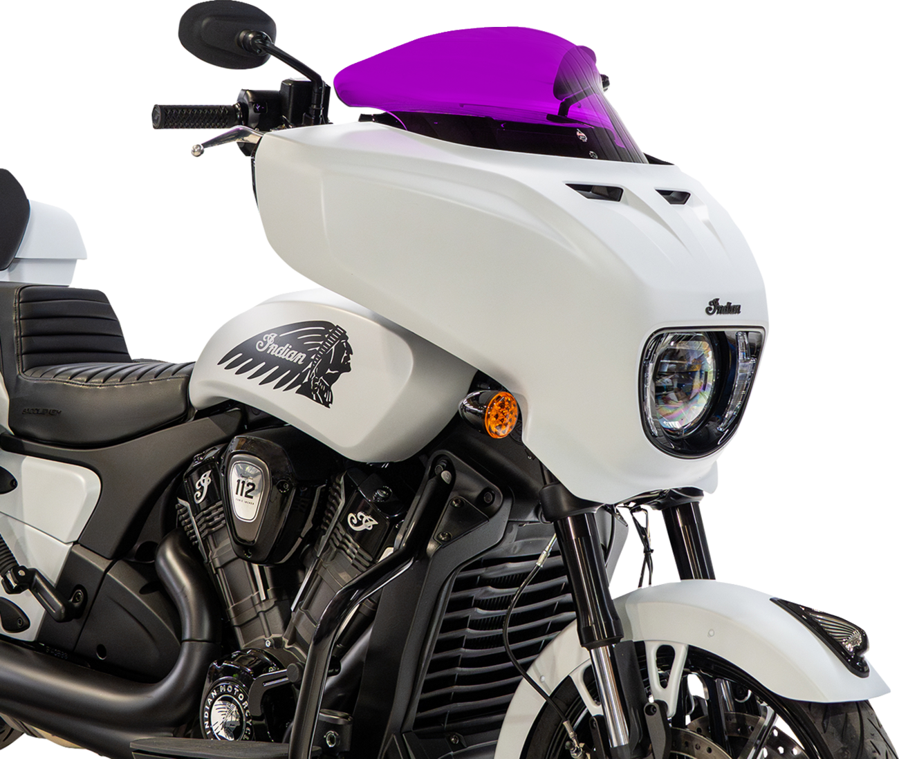 Klock Werks Windshield - 9" - Purple - Chieftain PowerPlus/Roadmaster PowerPlus