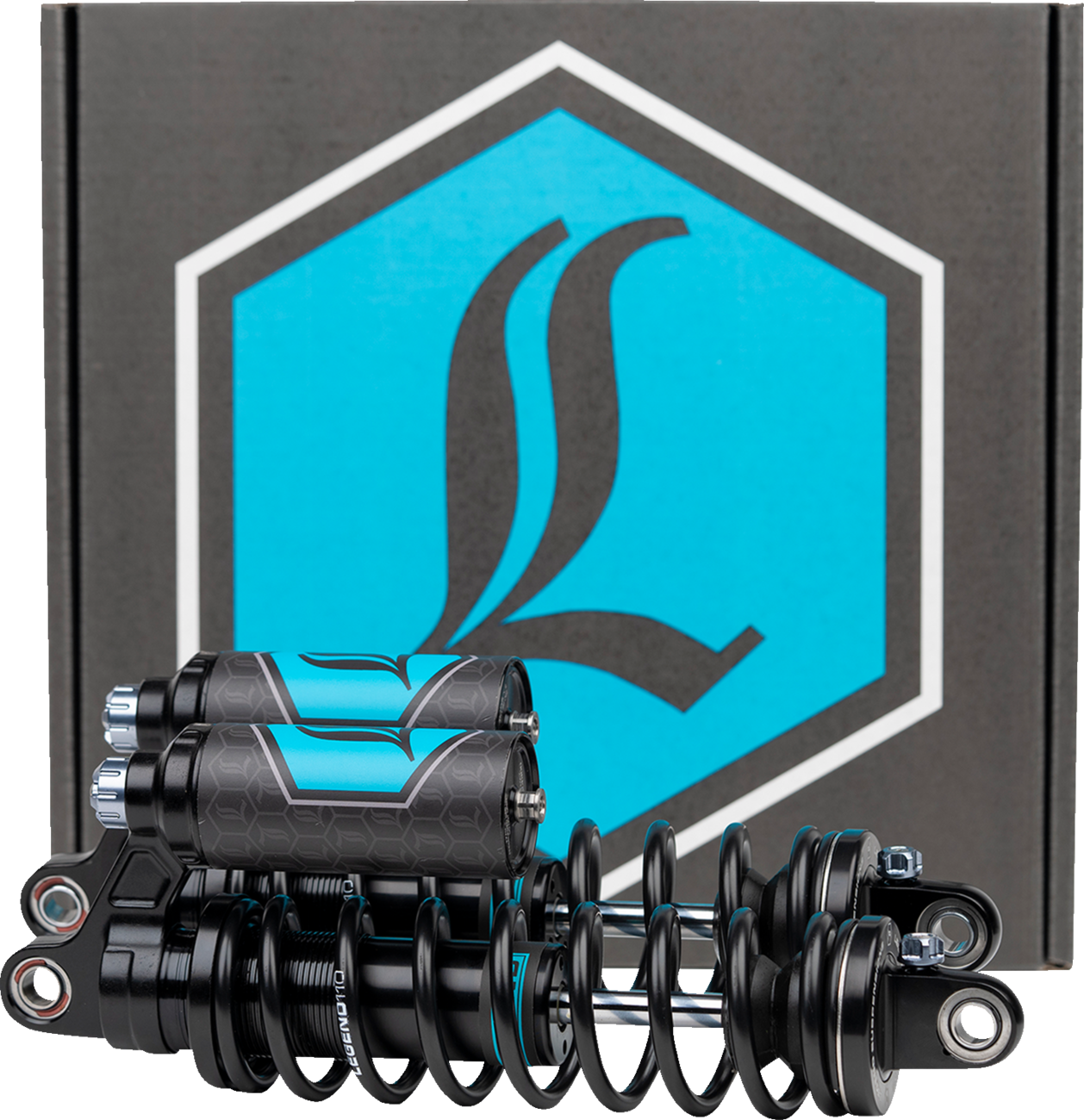 Legend Suspension REVO ARC Piggyback Shocks - 13" - Standard - Black - '99-'17 Dyna