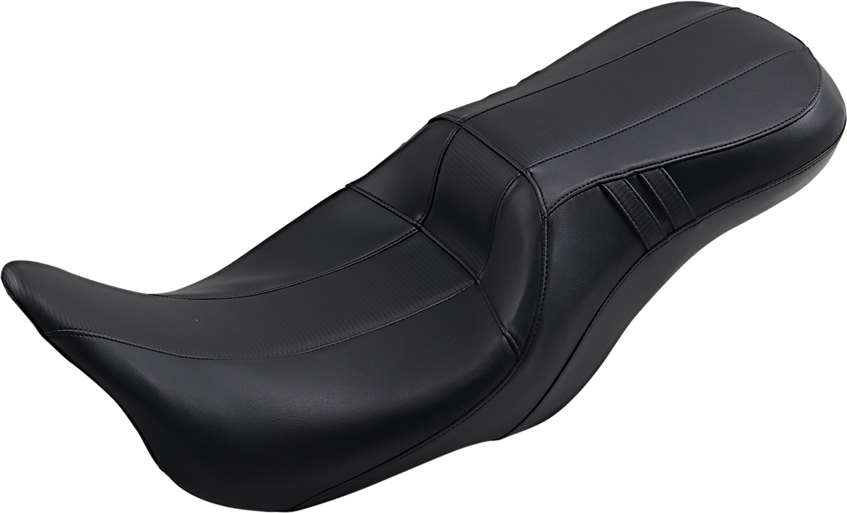 Le Pera Outcast GT-2 Seat - 2-Up - W/O Backrest - Black Carbon Fiber Inlay - FL '08-'23