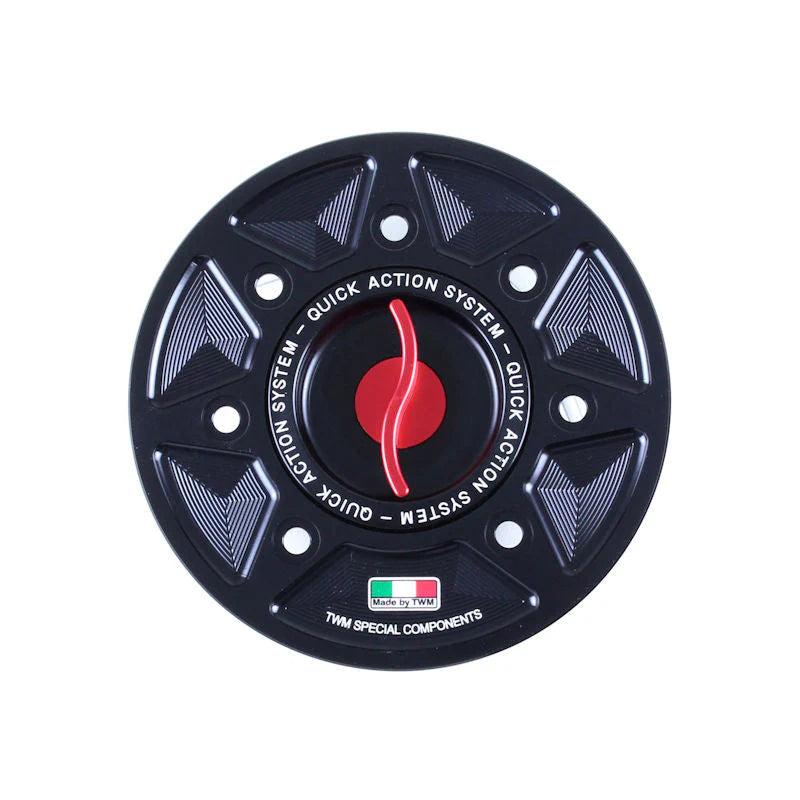 TWM Quick Action CNC Aluminum Gas Cap For Kawasaki - TKPR.04 - Red