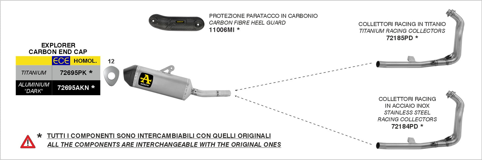 Arrow 72185PD Titanium Racing Headers