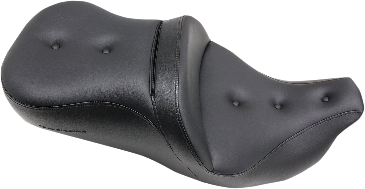 Saddlemen Pillow-Top Roadsofa™ Seat - With Backrest - Black - FLH/FLT '08-'24
