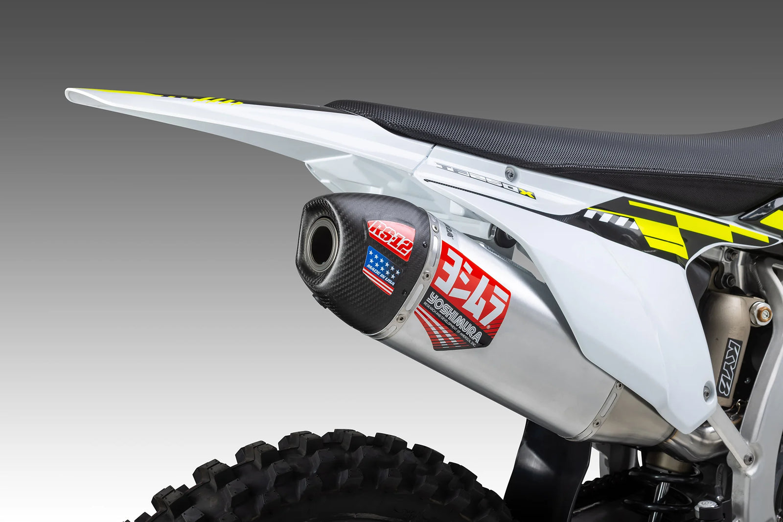 Yoshimura TF250 C/E/X 24-26 RS-12 Stainless Full Exhaust, W/ Aluminum Muffler