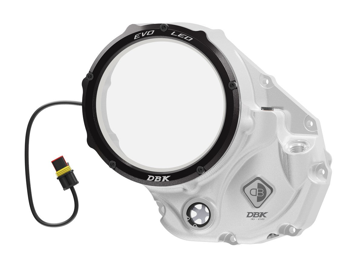 Ducabike DBK CCDVL06 Evo LED Clear Clutch Cover - SILVER-BLACK