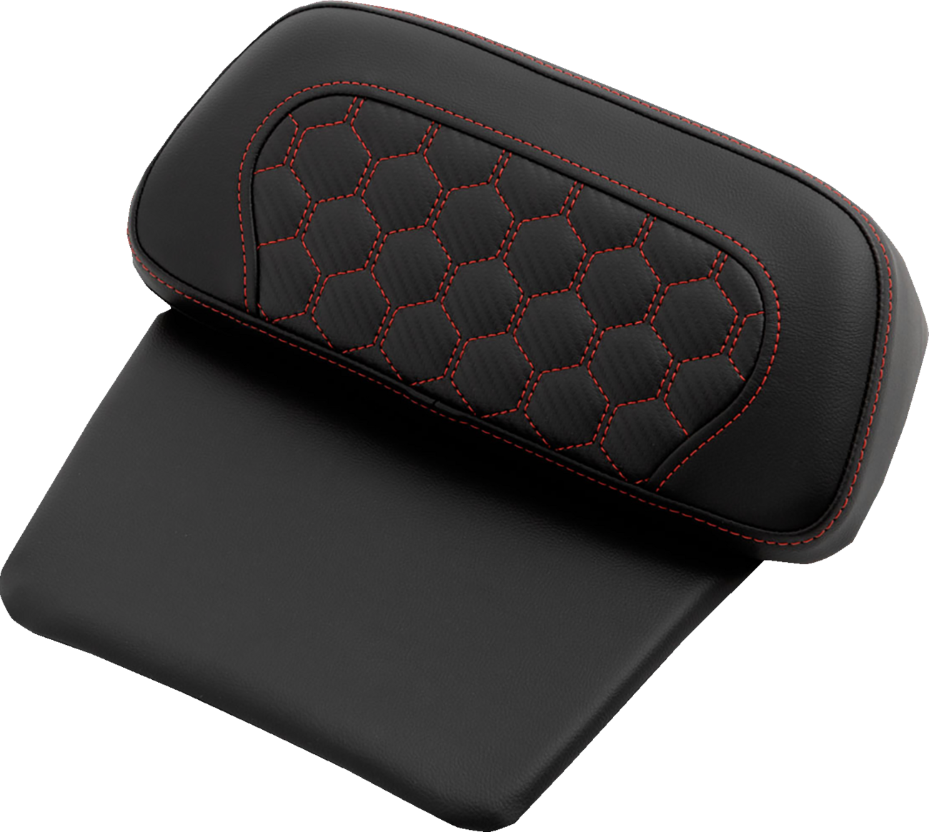 Saddlemen Chopped Tour Pak Pad - Honeycomb - Red Stitching - FLH/FLT '14-'24