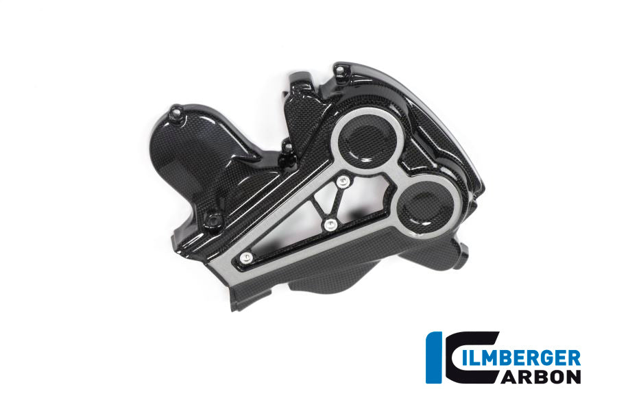 Ilmberger Carbon Cam Belt Covers With Chrome Decal Ducati XDiavel 2016 - Gloss