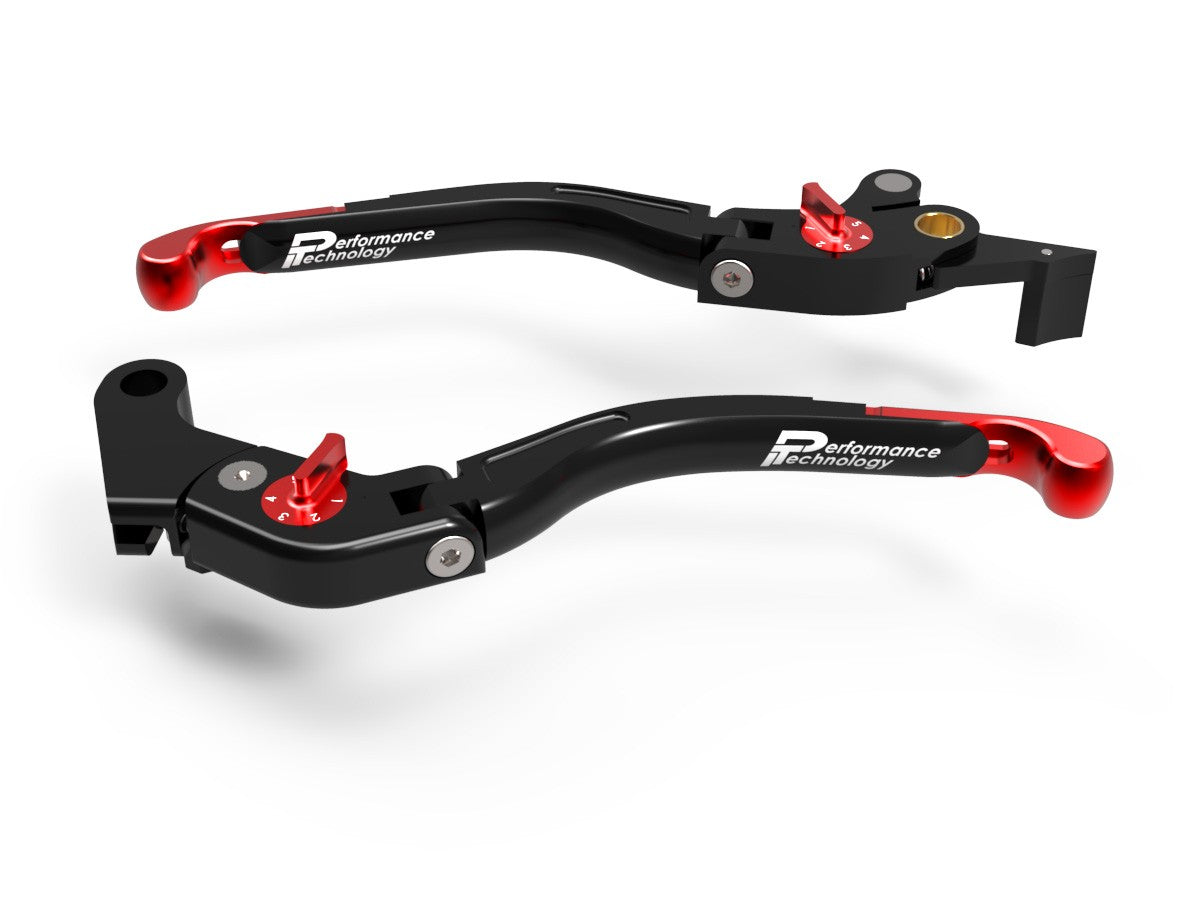 Ducabike DBK LEA08 Brake / Clutch Adjustable Levers Eco GP 2 - BLACK-RED