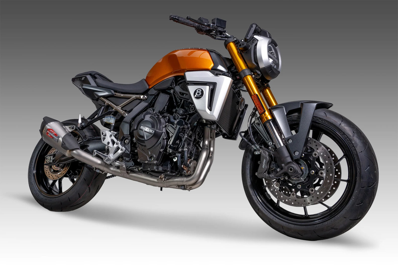 Yoshimura GSX-8S/R/T/TT 23-26 Race AT2 Stainless Full Exhaust, W/ Stainless Muffler