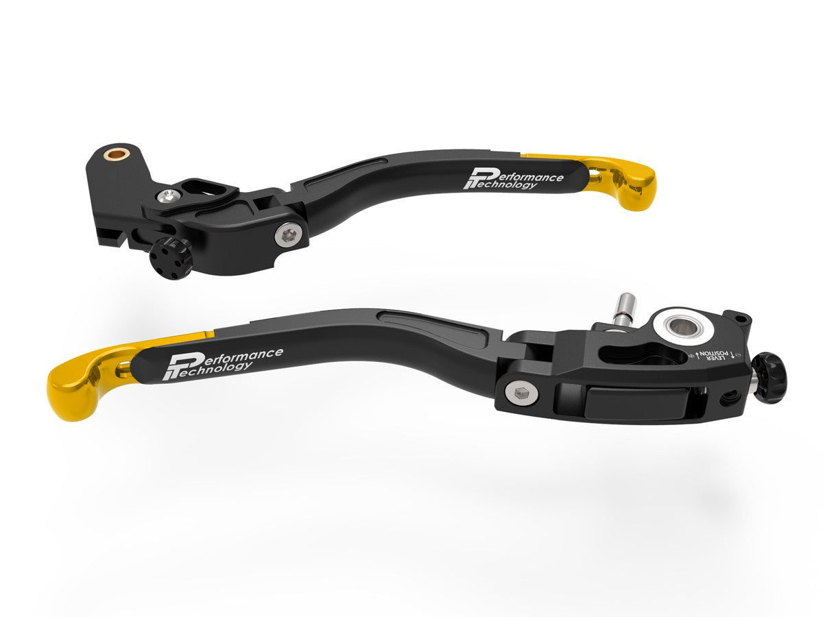 Ducabike DBK L28 Evo Aprilia Brake + Clutch Levers - BLACK-GOLD