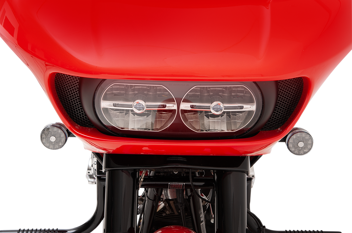 Klock Werks Fairing Vent Screen - Round - Chrome - FLTR
