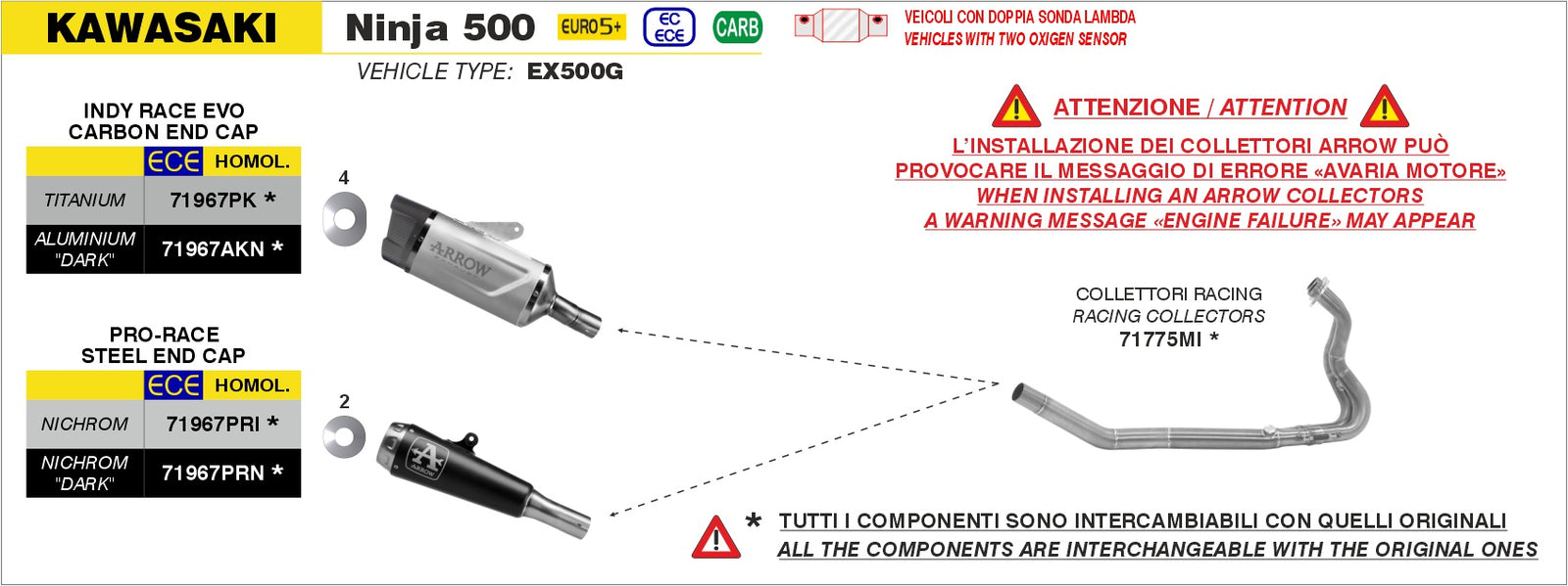 Arrow 71967PRN Pro-Race Nichrom Dark Slip On