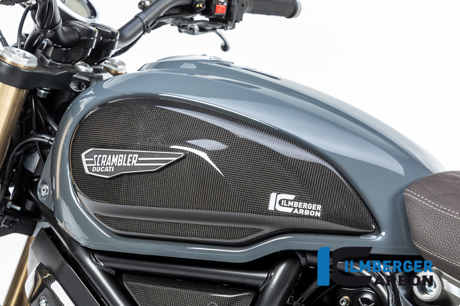 Ilmberger Carbon Tank Cover Left Surface Ducati Scrambler 1100 From 2017 - Gloss