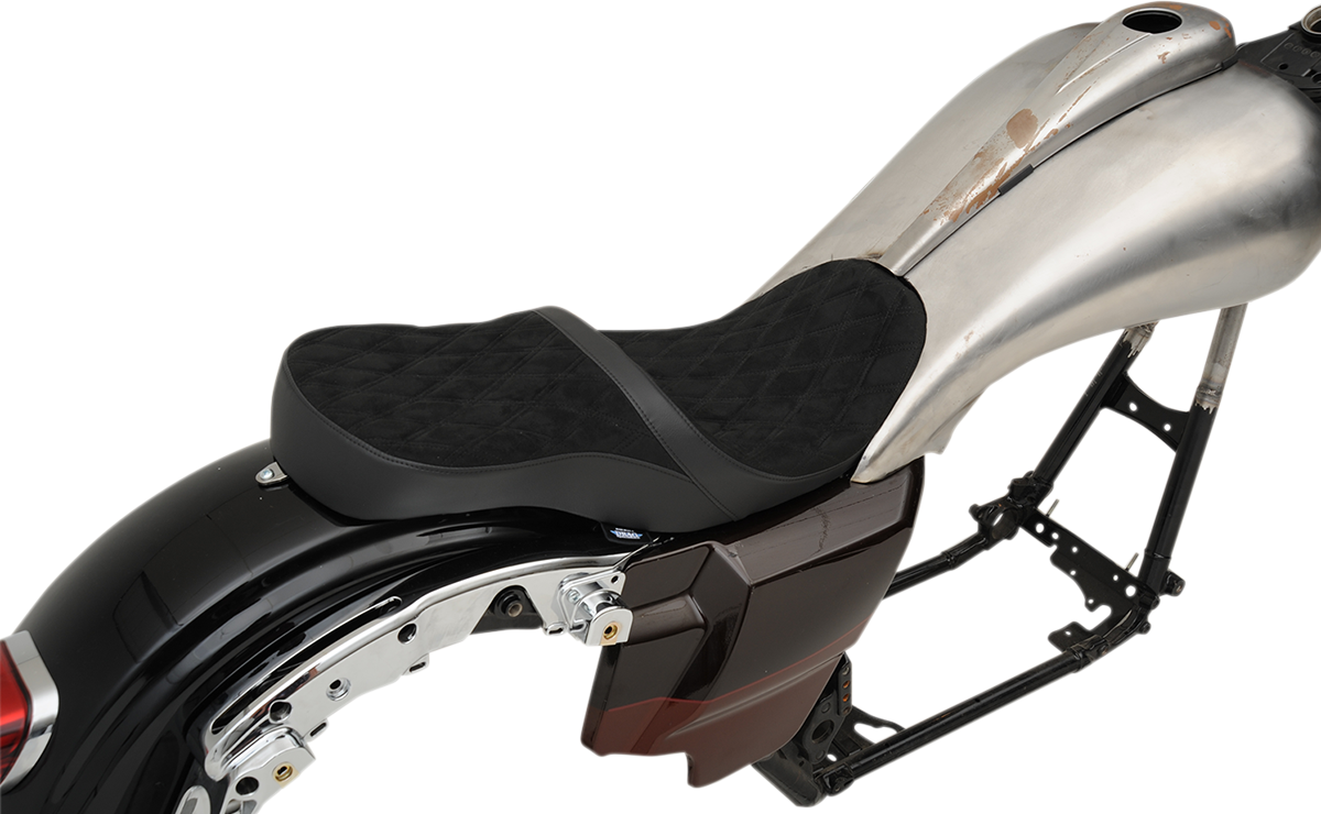 Drag Specialties Seats Low Touring Seat - Vinyl - Diamond - Razorback Tanks - FL '08-'23