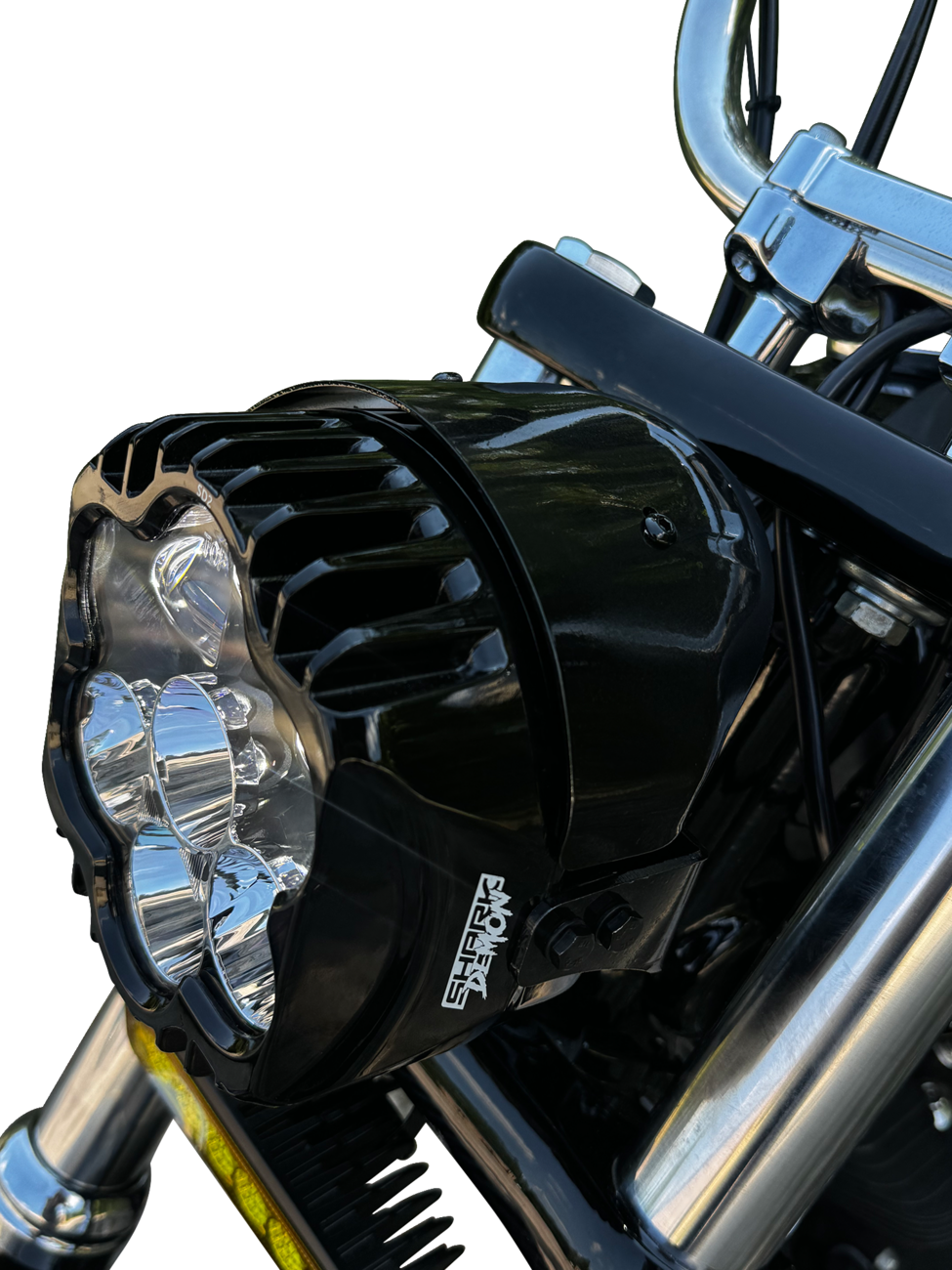 Custom Dynamics LED Headlight - Shark Demon® - Pedestal Mount