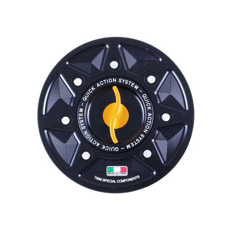 TWM Quick Action CNC Aluminum Gas Cap For Kawasaki - TKPR.04 - Gold