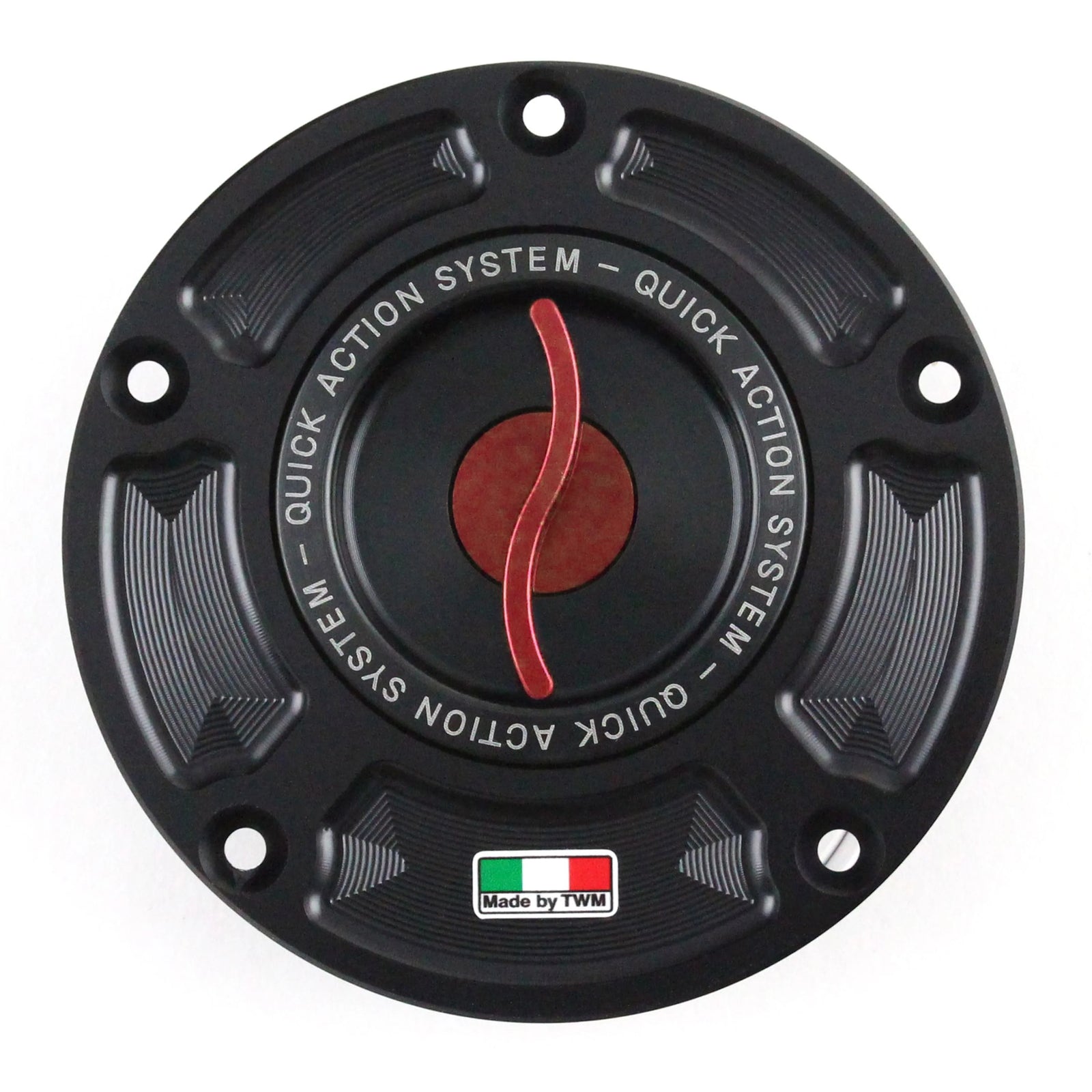 TWM CNC Aluminum Gas Cap / Fuel Cap with Red Center Cap for KTM Motorcycles