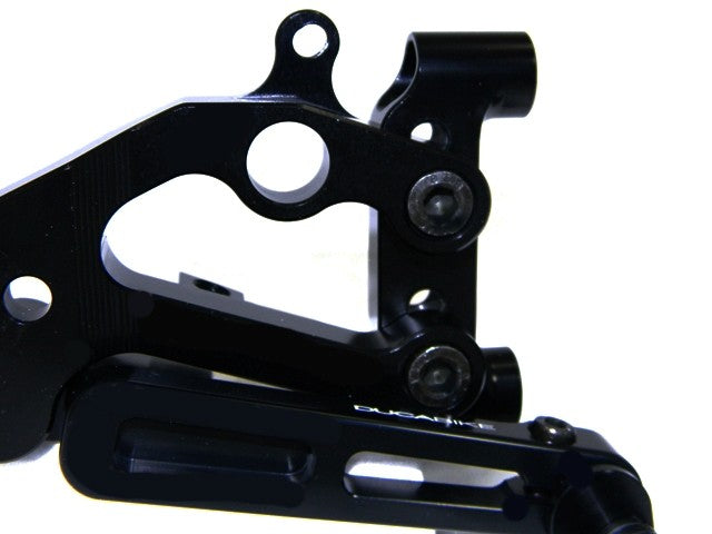 Ducabike DBK PR119902 Adjustable Rearset 8991199 Panigale - BLACK ECO FIXED FOOT PEGS