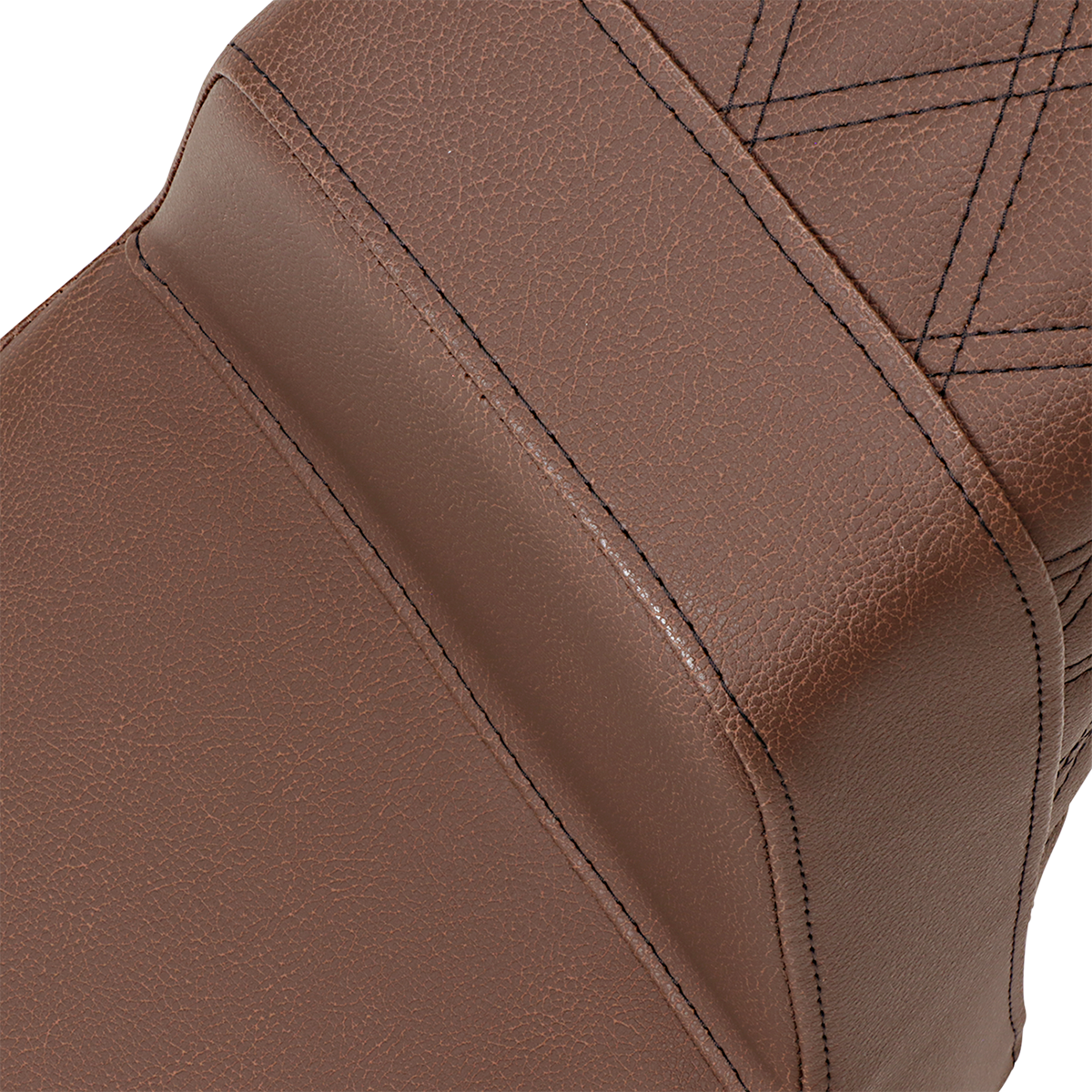 Saddlemen Step-Up Seat - Front Smooth/Rear Lattice Stitch - Brown - Scout Bobber