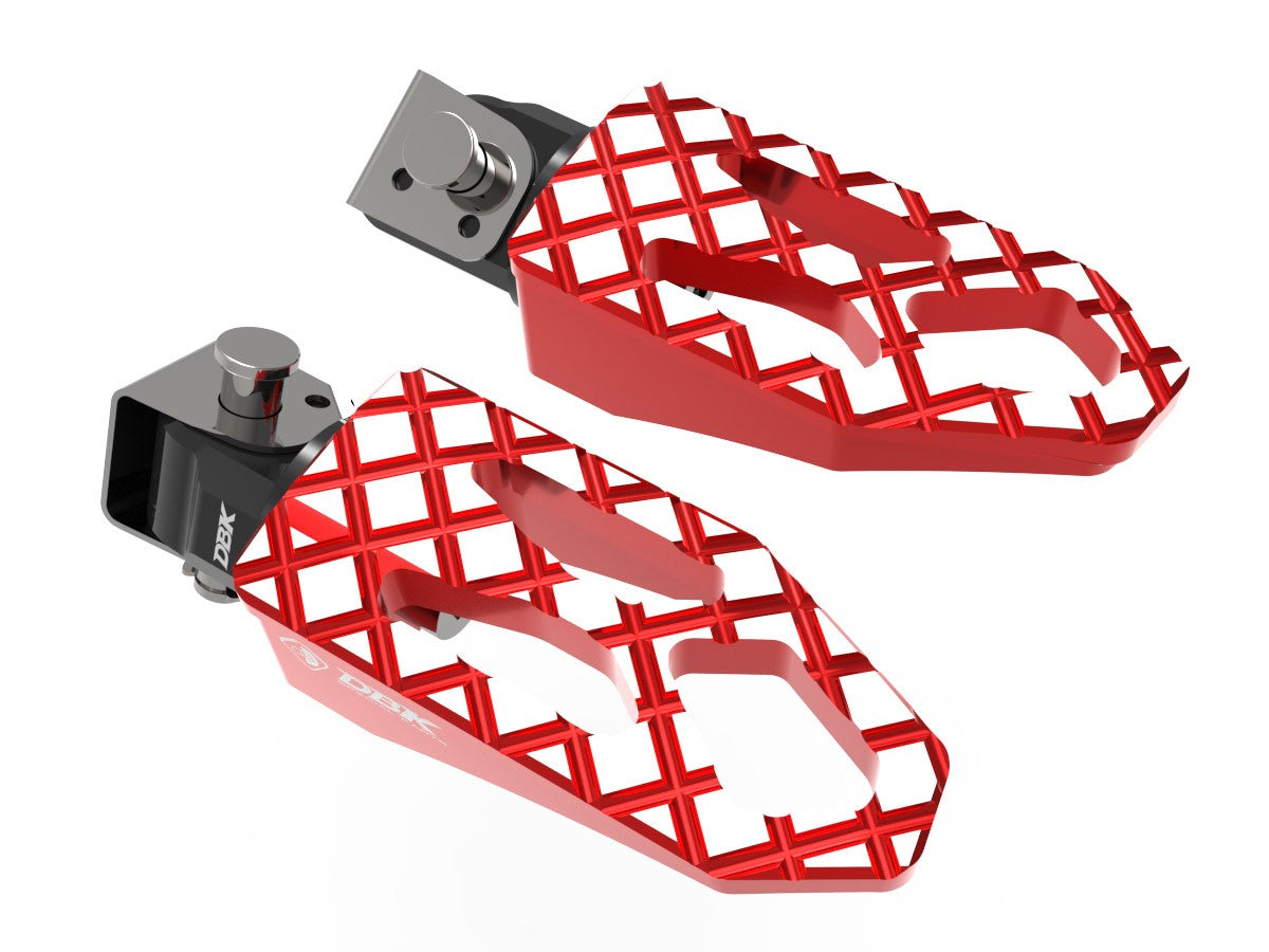 Ducabike DBK KPDM10 BMW R1300GS Touring Passenger Footpegs Kit - RED