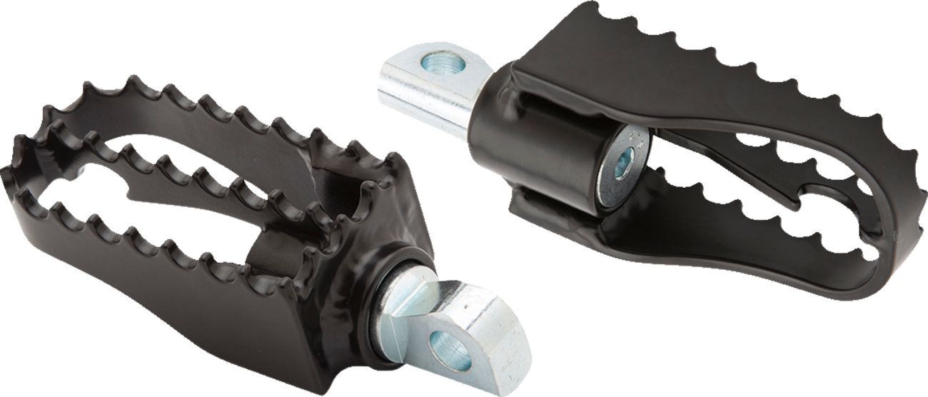 Burly Brand MX Mini Foot Pegs - Driver/Passenger - Black