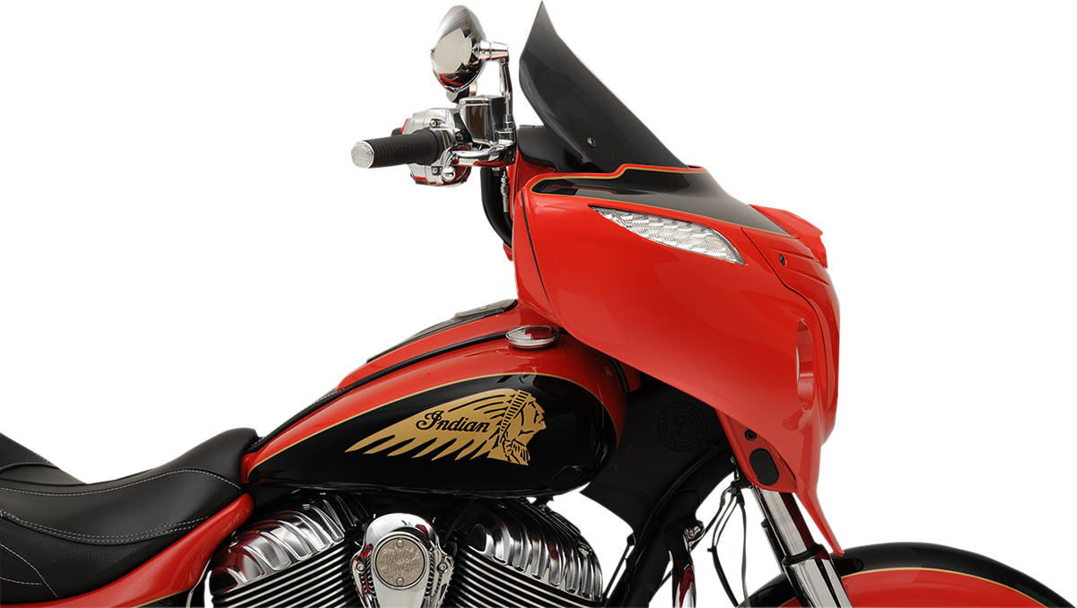 Klock Werks Flare® Windshield - 14" - Tall - Dark Smoke - '14-'25 Indian