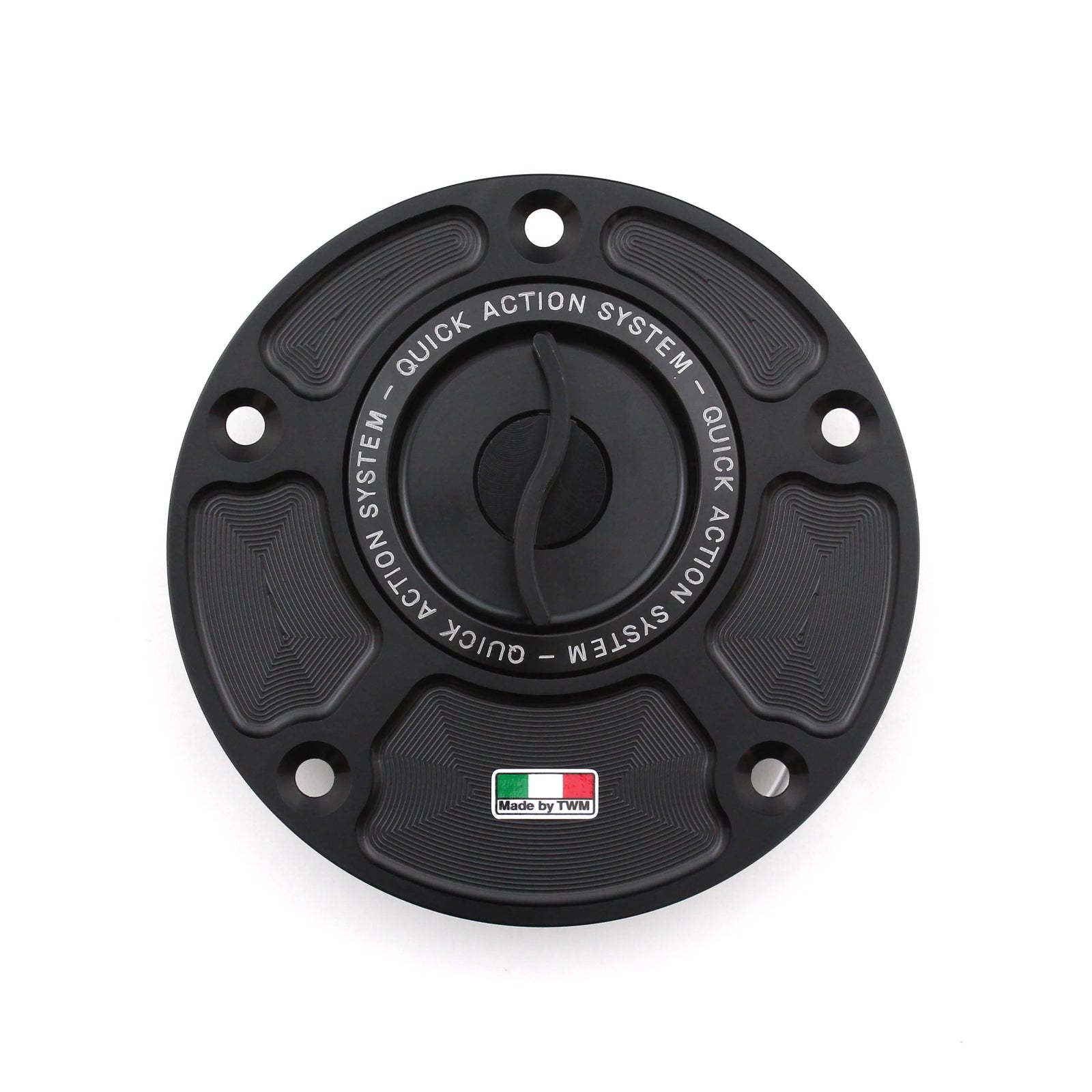 TWM CNC Aluminum Gas Cap / Fuel Cap with Black Center Cap for Ducati Motorcycles