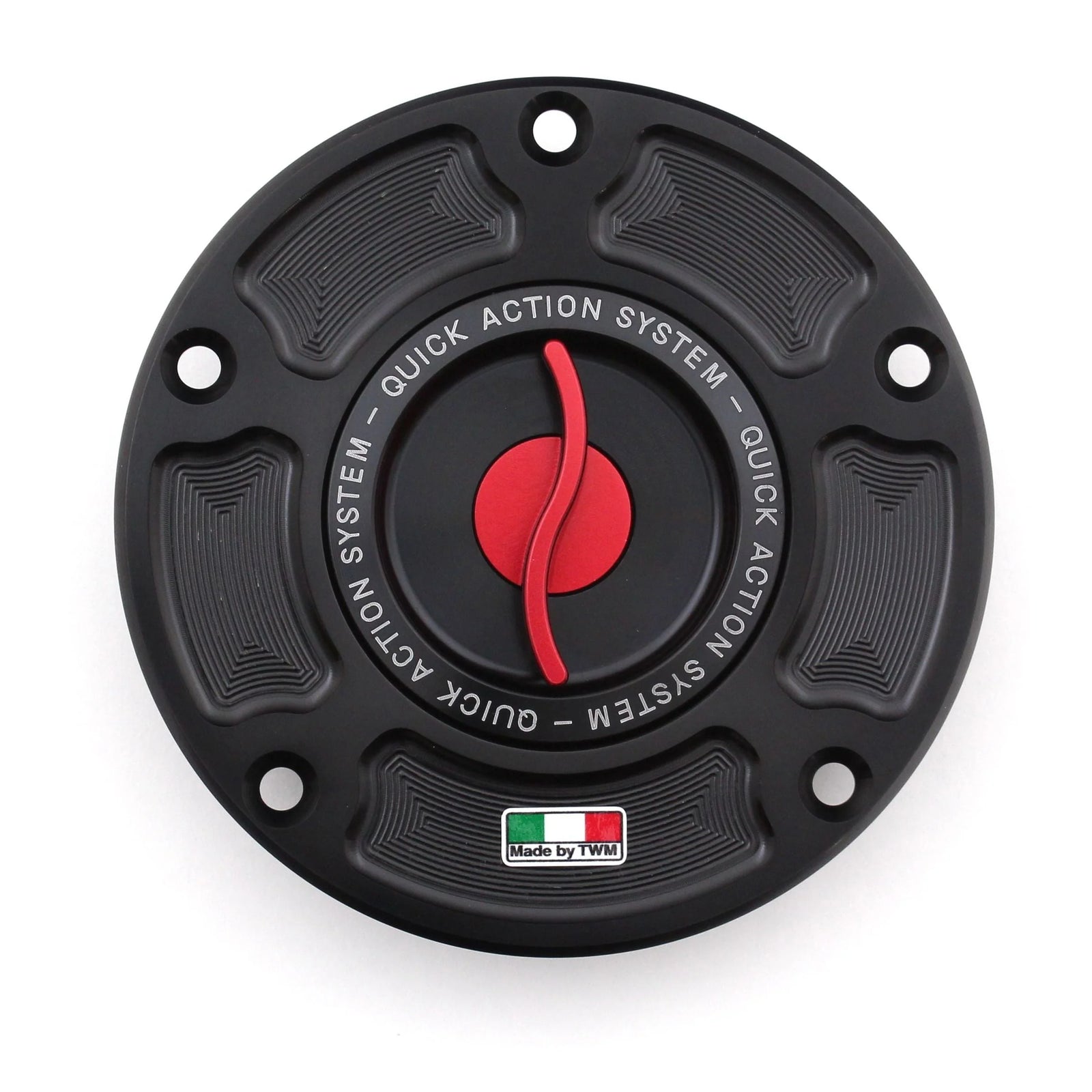 TWM Quick Action CNC Aluminum Gas Cap For Diavel V4 - Red